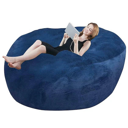 Craft Bean Bag Chairs, Giant Bean Bag Chair For Adults, 6Ft Big Bean Bag Cover Comfy Bean Bag Bed